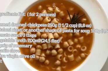 Chickpea soup, pasta e ceci | Italian cooking mama