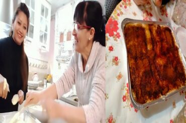 My mother-in-law teaches me how to make Italian desert|Tiramisu