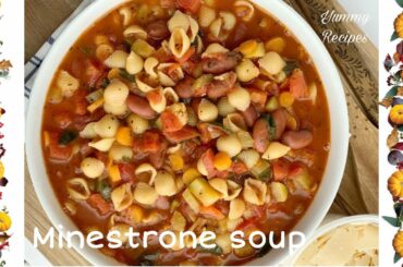 Minestrone Soup Recipe | Italian Vegetable and Pasta Soup | Olive Garden Copycat |Yummy Recipes |#11