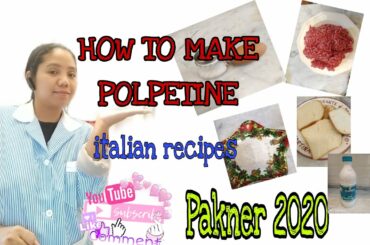 HOW TO MAKE POLPETINE(ITALIAN CUISINE)