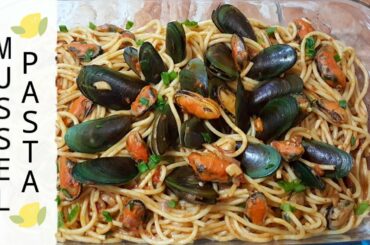Mussel Pasta with White Wine || How to cook Spaghetti with Mussels || Italian Dish