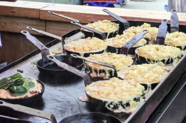 Street Food at Partridges Market, London. Melted Cheese, Huge Beef, Oysters and More