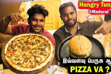 14 INCH PIZZA BBQ CHICKEN PIZZA | ITALIAN And MEXICAN VARIETIES Food's In Madurai | Hungry Tungry