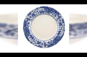 12 Piece Blue Italian Brocato Dinner Set And Collection
