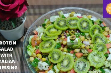 Protein Salad with Italian Dressing ! Healthy & Tasty Weight Loss Salad Recipe !