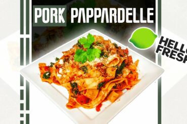 Pork Pappardelle Pasta with Spinach NO PREP!! - Hello Fresh - Quick Easy Tasty Recipes - #shorts