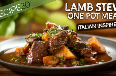 Rich lamb stew with honey and Caramelised onion