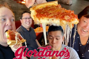 Giordano's DEEP DISH Pizza Las Vegas w/ Bill & Lisa and DanVsWorld