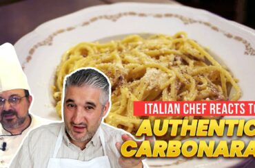 Italian Chef Reacts to Most AUTHENTIC CARBONARA Recipe