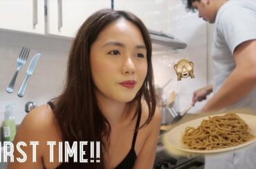 COOK WITH LOVE 1: ITALIAN DATE NIGHT AT HOME FT. CACIO E PEPE!! | Lovely Geniston