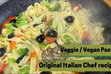 Vegan Vegetable Tagliatelle Pasta | Original Italian chef recipe