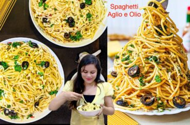 Spaghetti Aglio e Olio Recipe | How to cook spaghetti | Italian Pasta | Aglio Olio Pasta