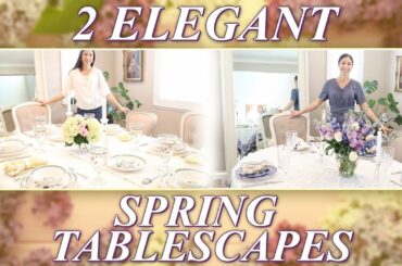 2 Elegant Spring Table Settings | Spode Blue Italian &  Portmeirion Botanic Garden