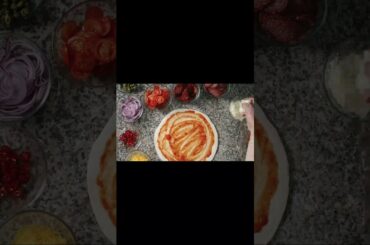 Spicy pizza Italian dish vegitarian food