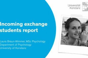 Incoming exchange students report: Laura Braun-Wimmer (Italy), MSc Psychology