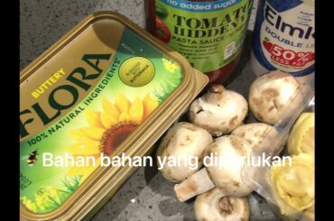Malem malem masak Italian food untuk dinner