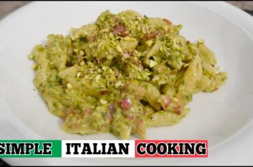 Penne alla pistacchiosa (pasta with pistachio cream) #simpleitaliancooking