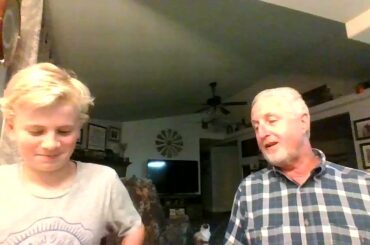 Grandpa eats Italian food