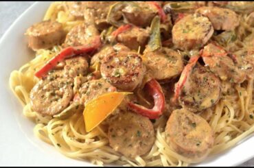 Sausage, Peppers, & Onions Pasta | How to Make a White Wine Reduction Cream Sauce