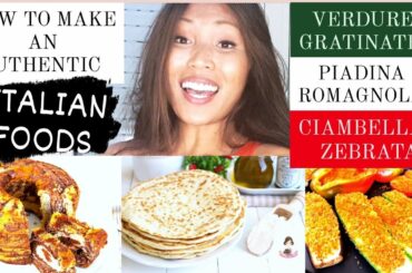 ALL ABOUT ITALIAN FOODS | VERDURE GRATINATE,  PIADINA ROMAGNOLA & CIAMBELLA ZIBRATA