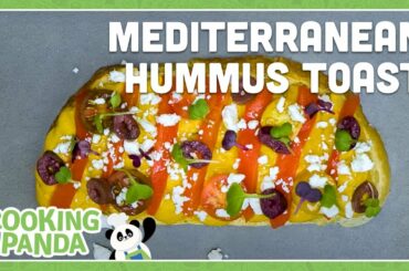 Mediterranean Hummus Toast [Make Better Toast] | Cooking Panda #shorts