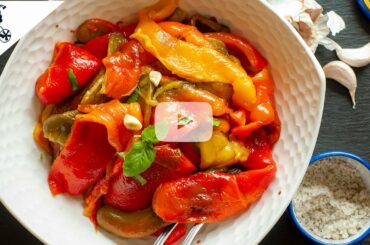 Italian Roasted Peppers Recipe With Garlic and Basil