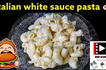 Italian white sauce pasta: creamy and cheesy white sauce pasta @gemscreen #cooking #food #chefcook