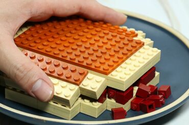 Lego Dorayaki Recipe | Japanese Pancake Street Food - Stop Motion Cooking & ASMR