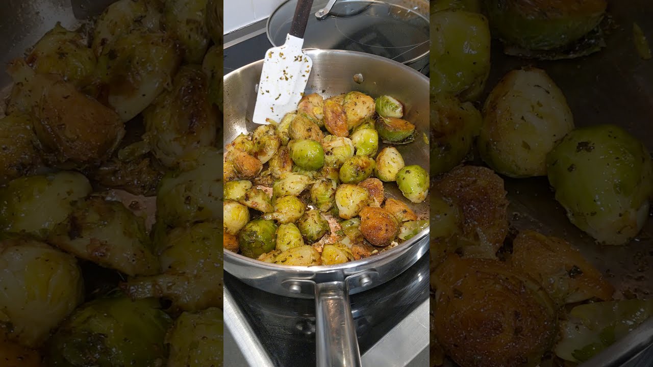 Almas Healthy Cooking presents Brussel Sprouts in a Pan Almas Healthy Cooking presents Brussel Sprouts in a Pan