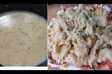 Cheese White Sauce Macroni, Pasta Quick & Easy Cook, Italian - indian style.