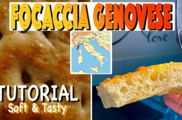 How to make a TRADITIONAL Italian FOCACCIA GENOVESE, soft and tasty.