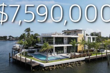 A YACHTER'S DREAM! INSIDE THIS $7,590,000 MODERN MANSION WITH 2 DOCKS & 240 FEET OF WATER FRONTAGE!