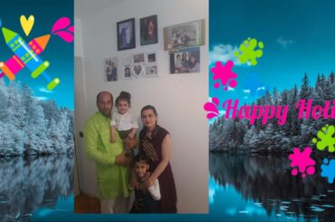 Holi celebration in ITALY # family vlog # recipe #