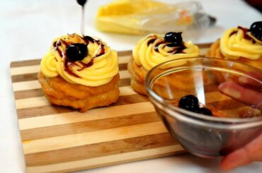 How To Make Zeppole From Scratch (Italian Custard Cream Puffs)