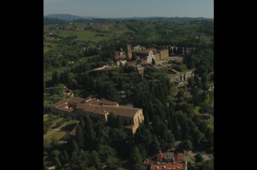 aerial view beautiful cityscape of  florence tuscany italy aerial