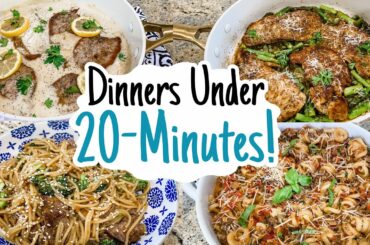 *FIVE* 20-MINUTE MEALS! | QUICK & EASY DINNER IDEAS FOR FAMILY | WHAT'S FOR DINNER? // JULIA PACHECO