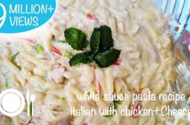white sauce pasta creamy cheesy white sauce pasta italian recipe