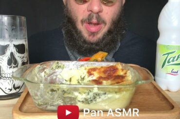 ASMR ITALIAN FOOD LASAGNA MUKBANG  EATING SOUNDS Pan ASMR