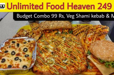 Unlimited Food Heaven Rs 249 || Twist Garlic Bread, Black Currant Shake & More