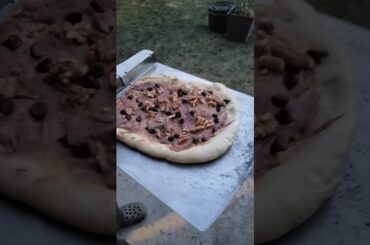 How to cook OONI fyra Dessert Pizza! (Steps in description) #shorts #nutella #ooni