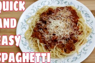 Quick and Easy Spaghetti || Cheap Dinner Idea || Amateur Cook