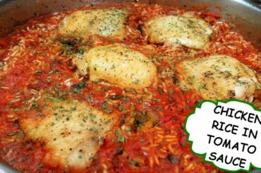 One Pan Italian Style Tomato Chicken & Rice | Easy Stove Top Chicken & Rice Recipe