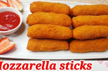 Cheesey #MozzarellaSticks | Simple and Tasty fried Mozzarella recipe | Harun's cooking show