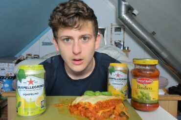 Lasagna MUKBANG ( Italian Lasagna and pompelmo Mukbang )