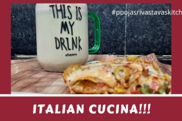 Italian Cucina - Vegetable Lasagne in pan || Cook Italian  dish without over in simple way #lasagne