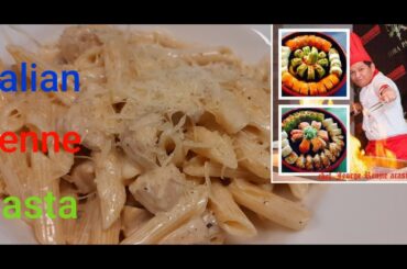 CREAMY CHICKEN PENNE ALFREDO / Italian Pasta Recipe