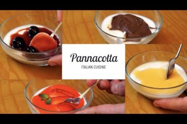 How To Make Panna Cotta Dessert With 4 Topping Ideas (Italian Recipe)