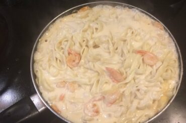 Making shrimp fettuccine | I love some  Italian food pt2