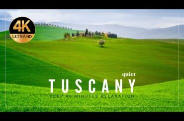 ITALY (4K UHD) Flying Over TUSCANY | Heaven on Earth | Long Scenic Relaxation Film + Calming Music