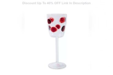 Best Seller Vietri Drop Wine Glass - Red